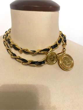 Vintage Chanel chain belt with CC coins